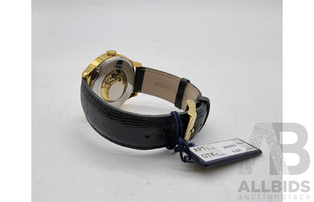 MIKHAIL MOSKVIN 'Elegance' Mens Dress Watch with Leather Band - Unused