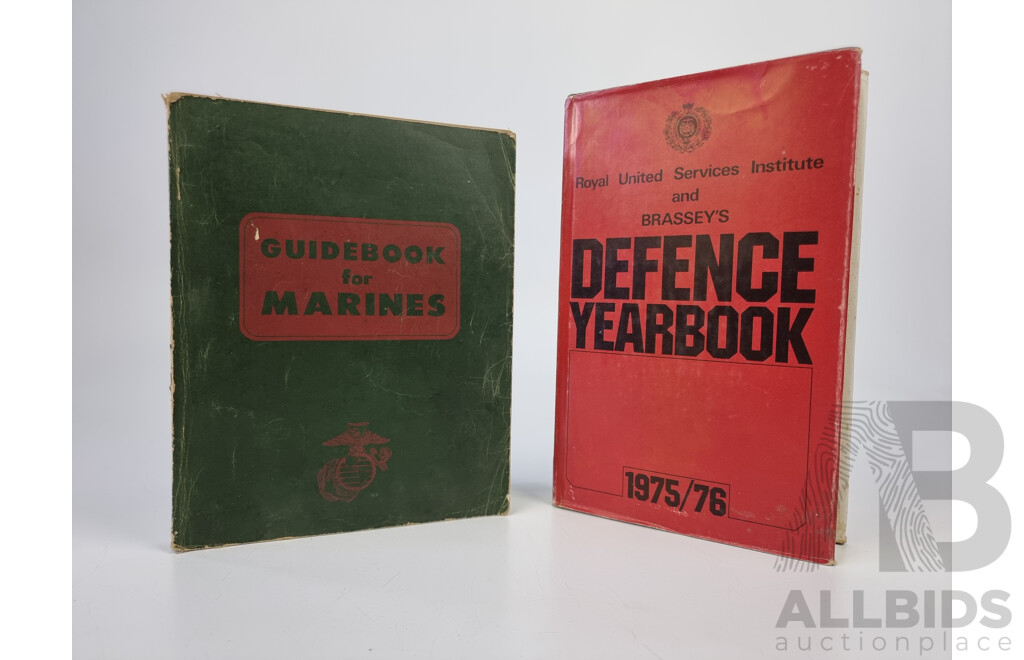 Vintage Books - Guidebook for Marines & Brassey's Defence Yearbook 1975/76 - Quantity of 2