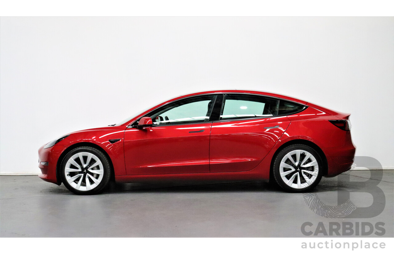 04/2021 Tesla Model 3 E5DB Long Range Dual Motor Red 4 door Sedan - Dedicated Electric