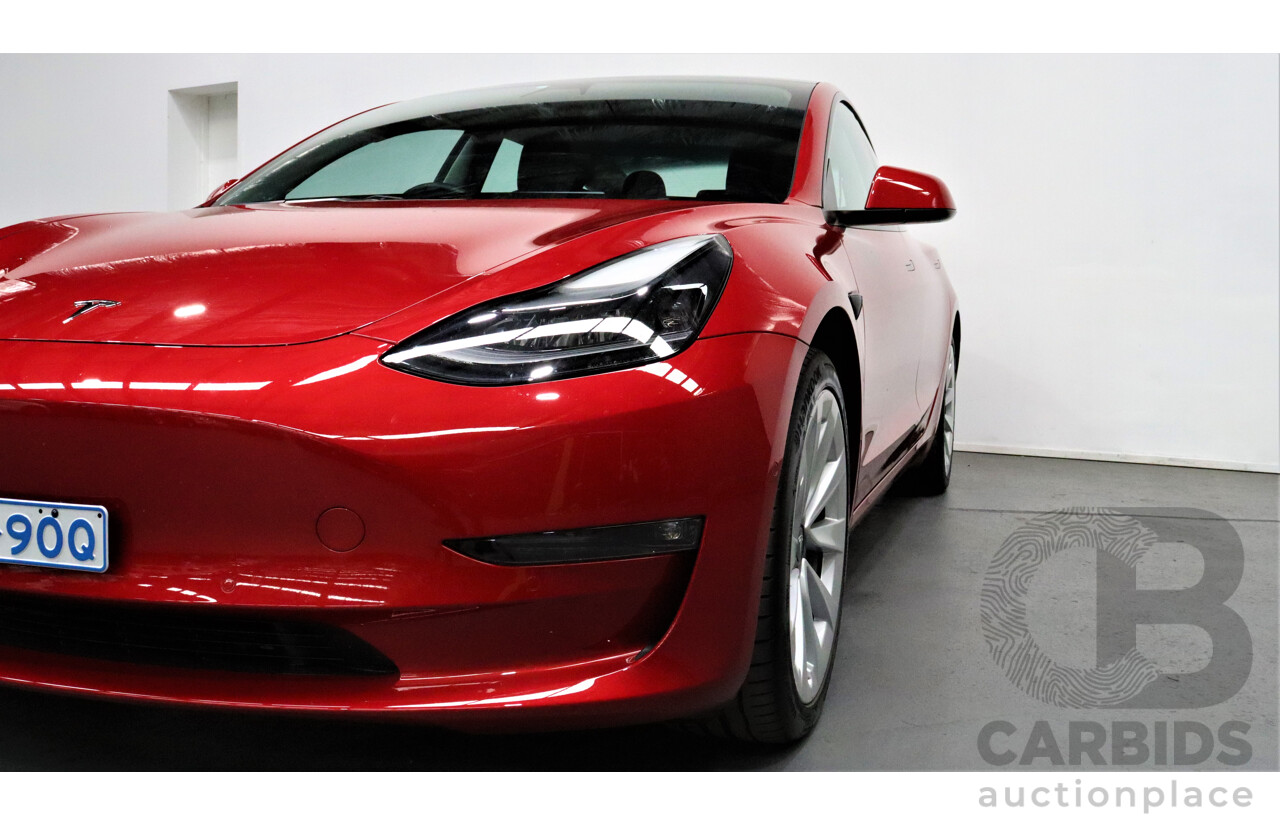 04/2021 Tesla Model 3 E5DB Long Range Dual Motor Red 4 door Sedan - Dedicated Electric