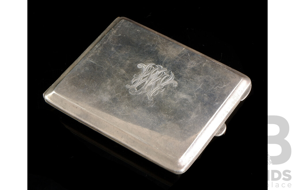 Sterling Silver Monogramed Cigarette Case by Apex
