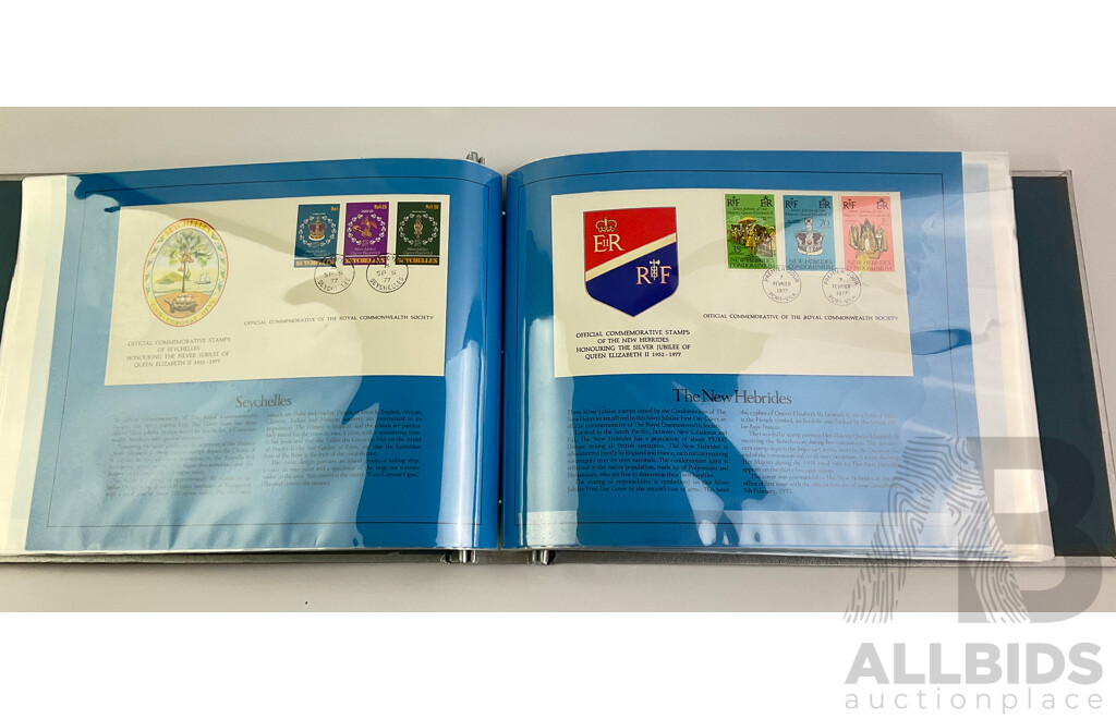 The Franklin Philatelic Company Commonwealth Collection of 1977 Silver Jubilee First Day Covers