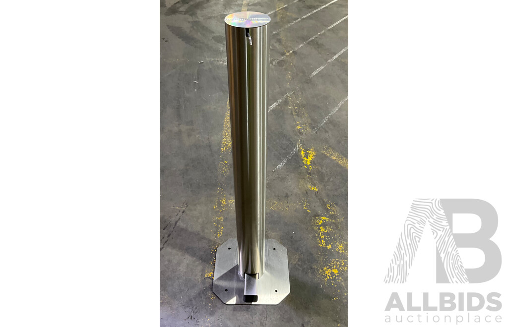 ASTREEA Stainless Steel Pedal Hand Sanitiser Dispenser (M) & Information Display - Lot of 2 - Estimated Total ORP $659.00