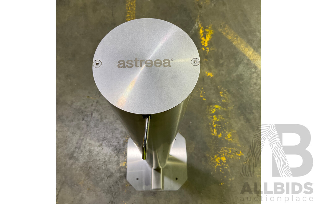 ASTREEA Stainless Steel Pedal Hand Sanitiser Dispenser (M) & Information Display - Lot of 2 - Estimated Total ORP $659.00
