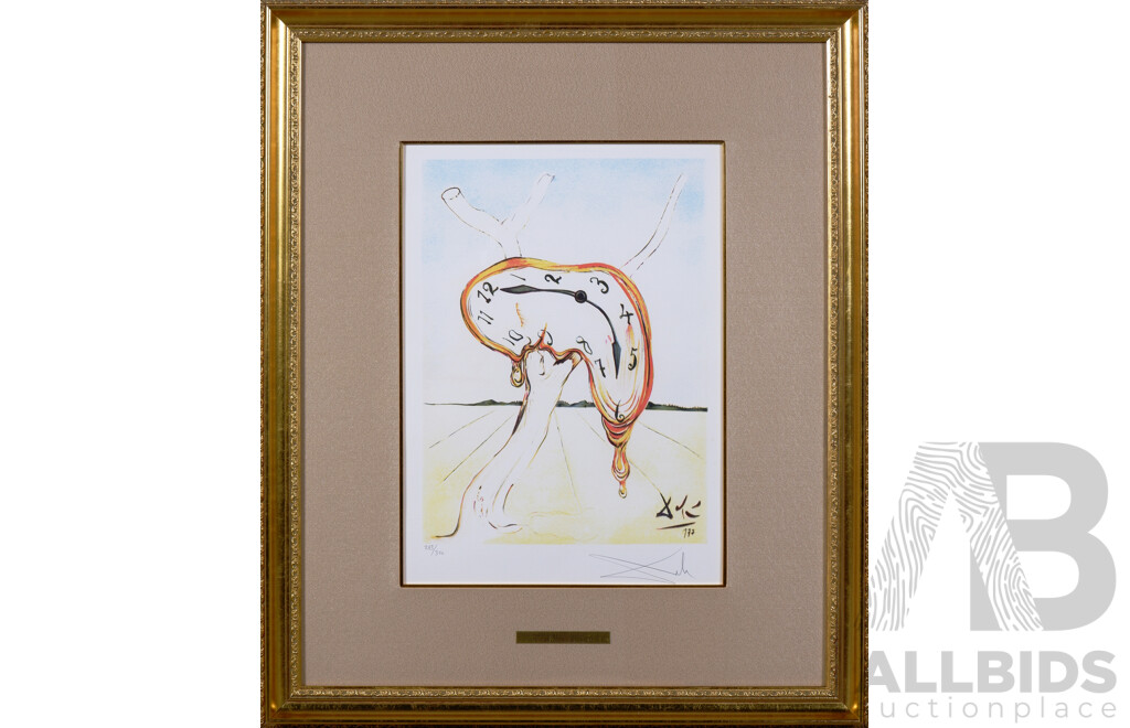 Salvador Dali (1904-1989, Spanish), La Montre Molle 77 (The Soft Watch 77) 1986, Lithograph Printed on Arches Paperfor the Occasion of the Exhibition 'Salvador Dali - Exposition - Lithographies' Paris, 1986, 35 x 26 cm (image) (2)
