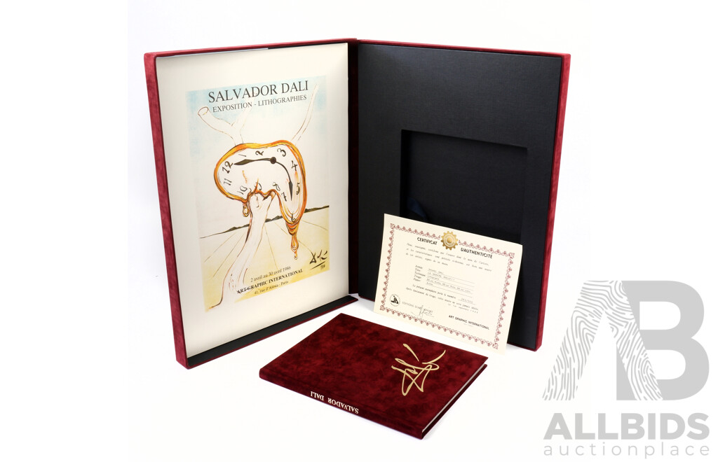 Salvador Dali (1904-1989, Spanish), La Montre Molle 77 (The Soft Watch 77) 1986, Lithograph Printed on Arches Paperfor the Occasion of the Exhibition 'Salvador Dali - Exposition - Lithographies' Paris, 1986, 35 x 26 cm (image) (2)