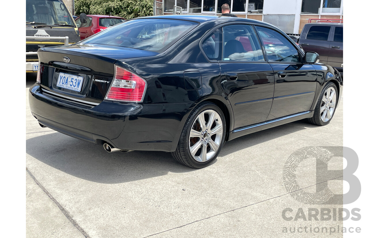 10/2005 Subaru Liberty 3.0r-B MY06 4d Sedan Black 3.0L