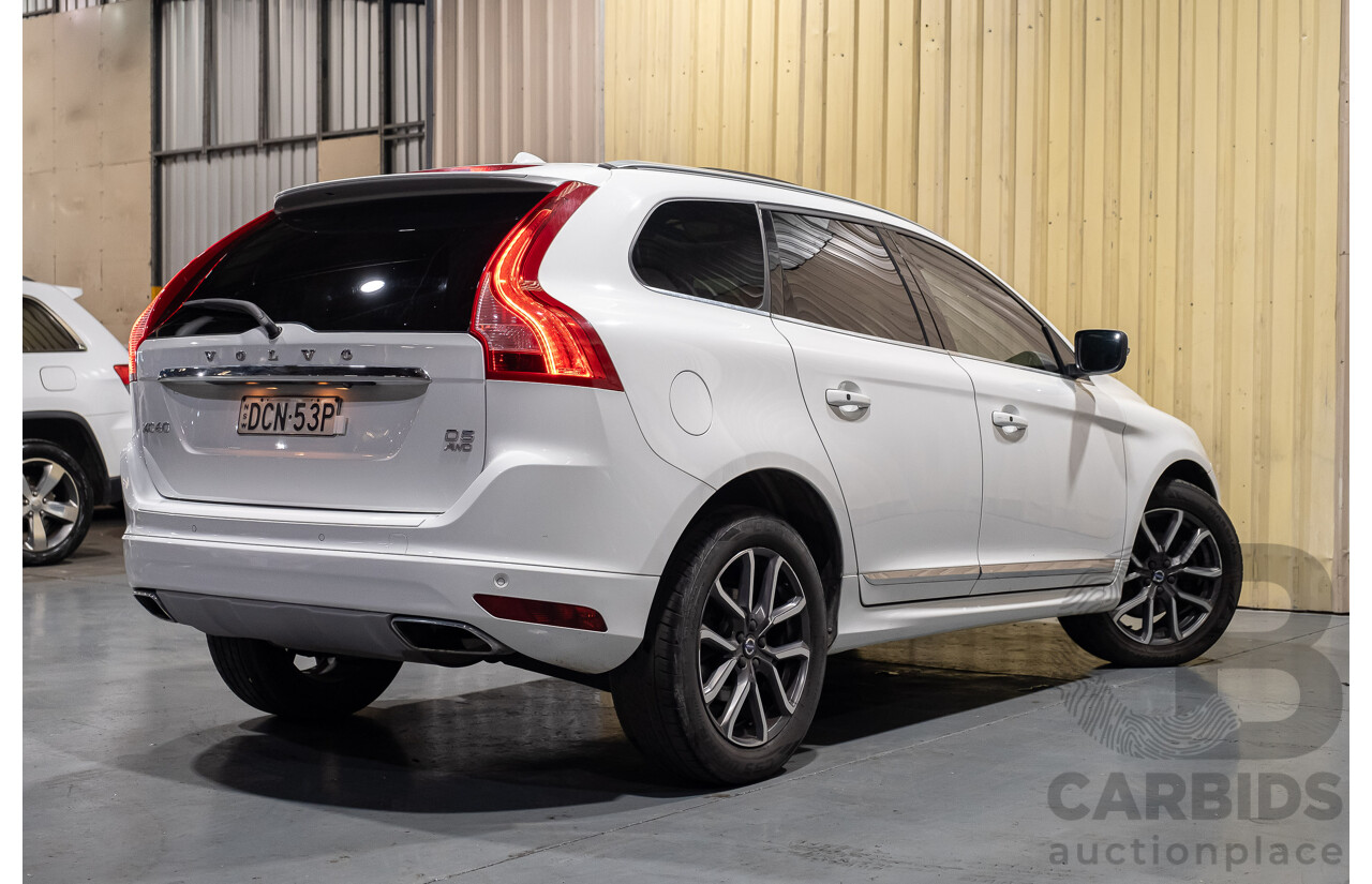 10/2015 Volvo XC60 D5 AWD Luxury DZ MY16 4d Wagon White 2.4L Turbo Diesel