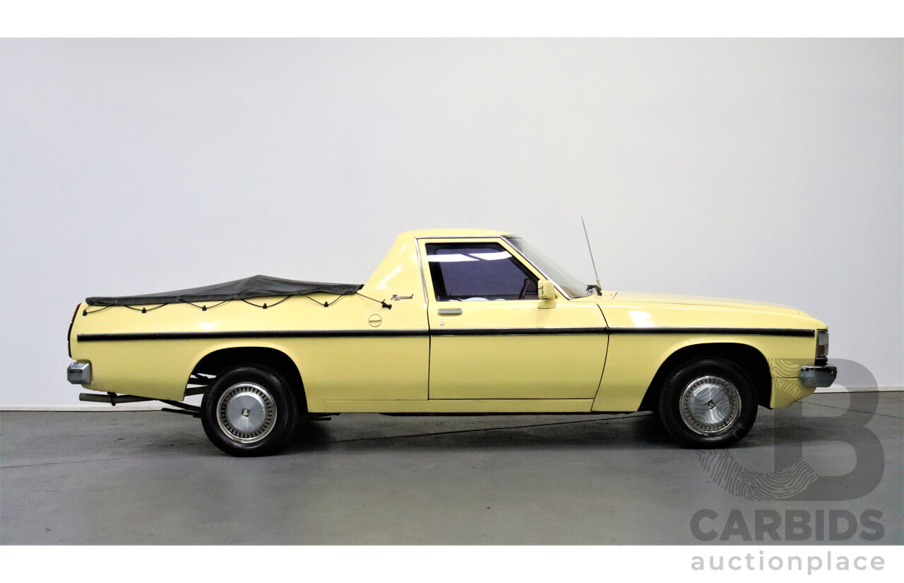 11/1981 Holden Kingswood  WB Utility Yellow 253ci V8