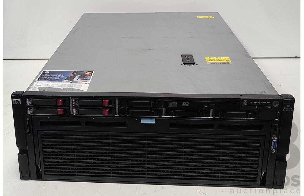 HP Proliant DL585 G7 Quad AMD Opteron (6282 SE) 2.6GHz-3.3GHz 16-Core CPU 4RU Server w/ 256GB EEC DDR3 RAM