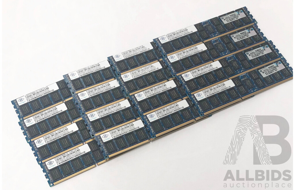 Nanya (NT16GC72C4NB0NL-CG) 16GB Dual Rank ECC DDR3 RAM - Lot of 16