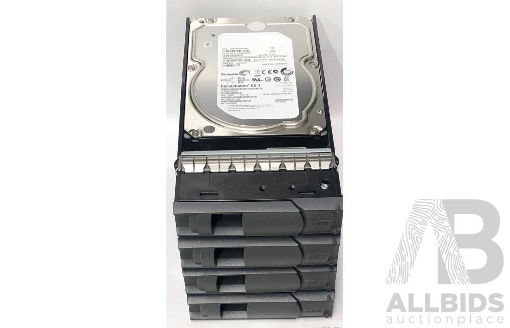 Seagate (ST4000NM0023) Constellation ES.3 4TB 7.2K SAS 6Gb/s 3.5-Inch Hard Drive - Lot of Four