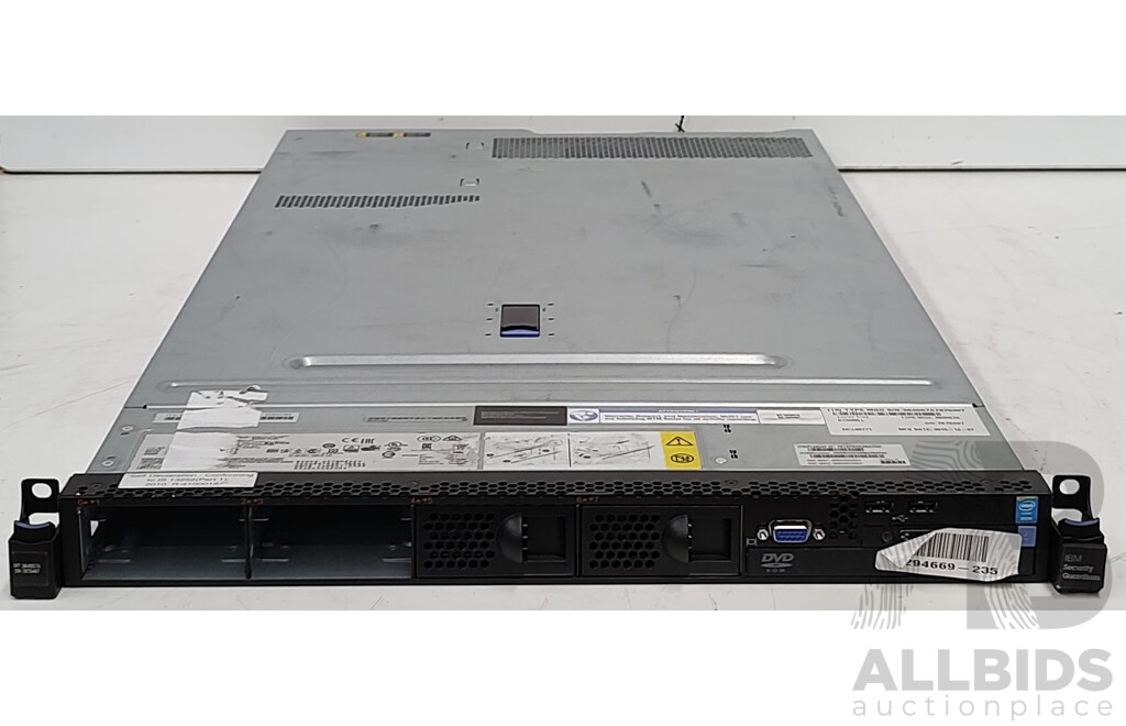 IBM Dual Intel Xeon (E5-2667 v2) 3.3GHz-4.0GHz 8-Core CPU 1RU Server w/ 128GB DDR3 RAM