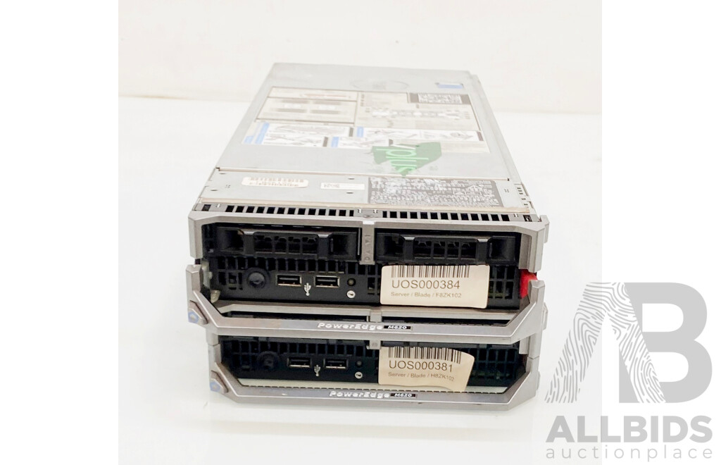 Dell (HHB) PowerEdge M620 Dual Intel Xeon (E5-2680v2) 2.8GHz-3.6GHz 10-Core CPU Blade Server - Lot of Two