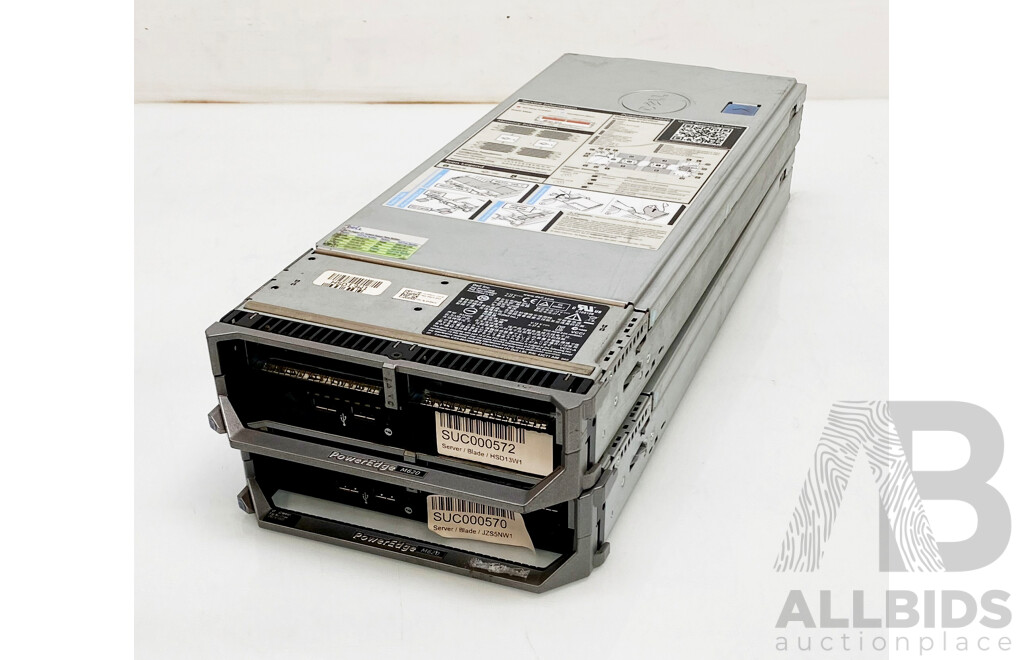 Dell (HHB) PowerEdge M620 Dual Intel Xeon (E5-2660) 2.2GHz-3.0GHz 8-Core CPU Blade Server - Lot of Two