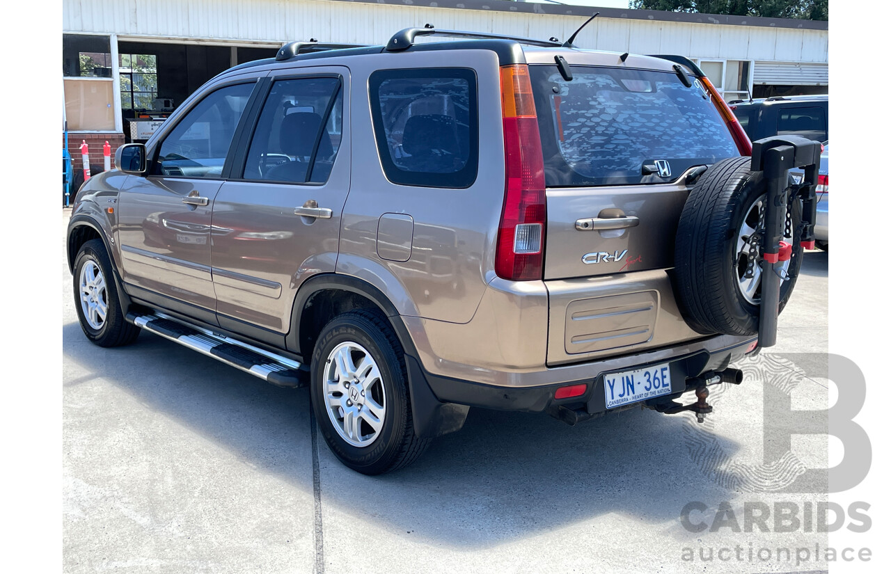 6/2004 Honda CRV (4x4) Sport MY04 4d Wagon Gold 2.4L