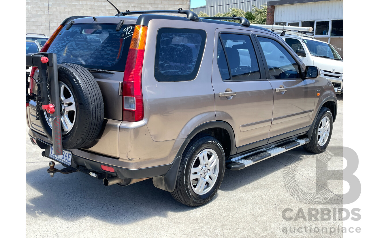 6/2004 Honda CRV (4x4) Sport MY04 4d Wagon Gold 2.4L