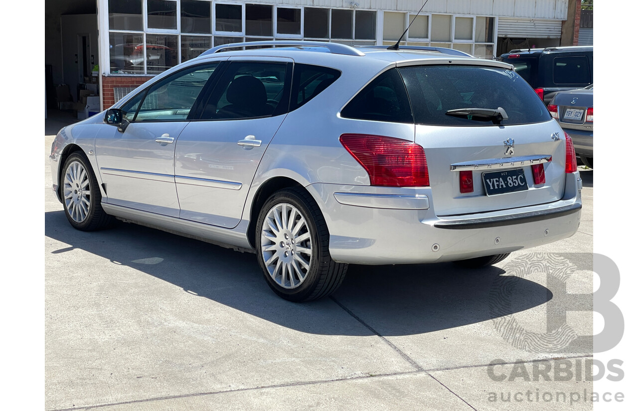 1/2008 Peugeot 407 SV HDi Touring MY07 4d Wagon Silver 2.7L