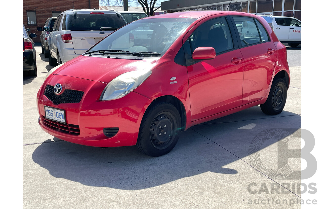 4/2008 Toyota Yaris YR NCP90R 08 UPGRADE 5d Hatchback Red 1.3L