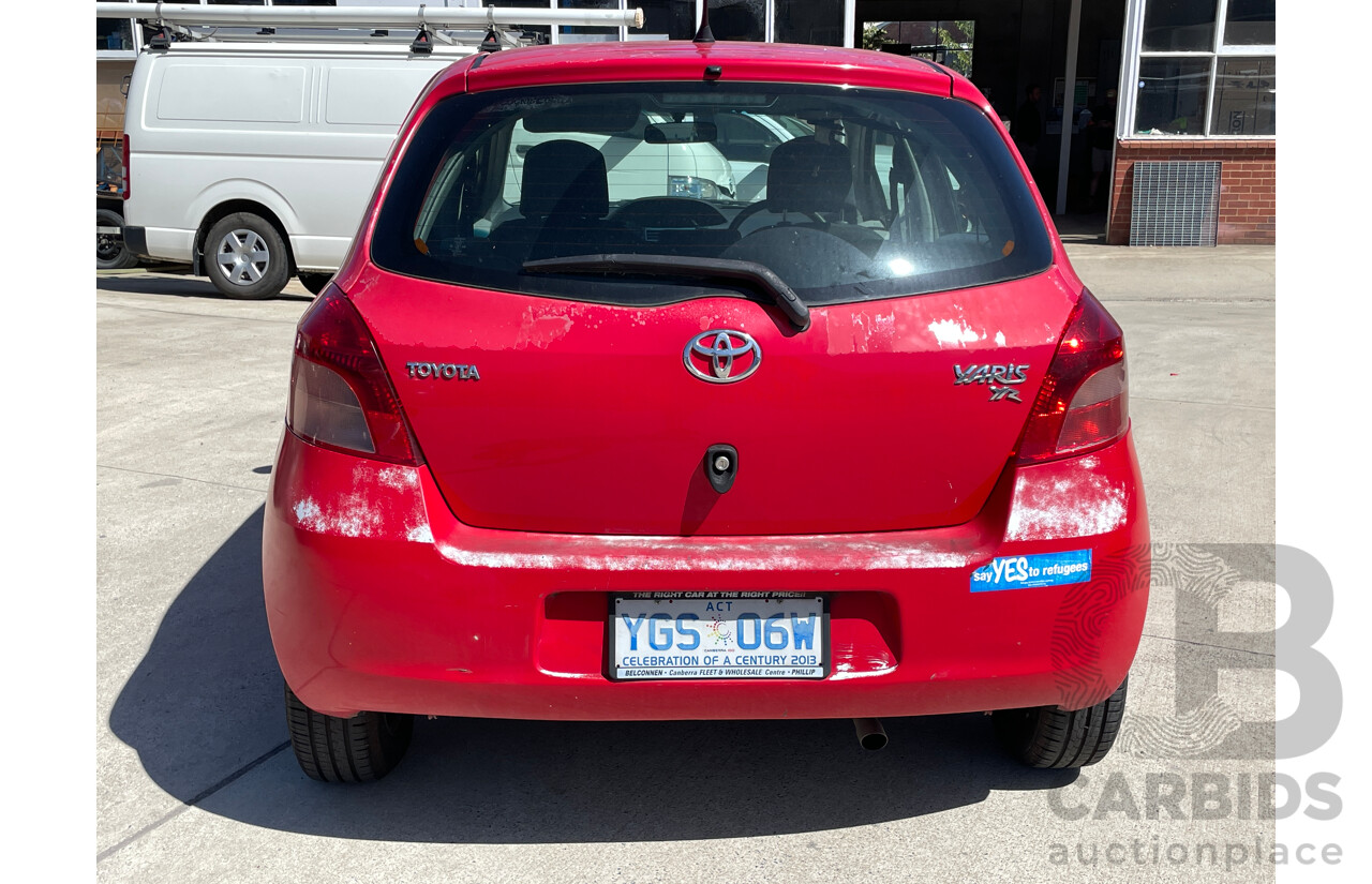 4/2008 Toyota Yaris YR NCP90R 08 UPGRADE 5d Hatchback Red 1.3L