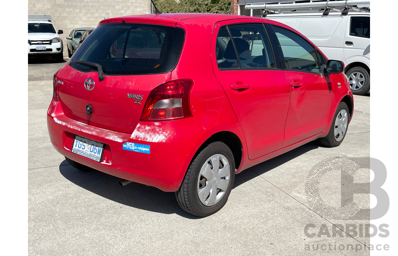 4/2008 Toyota Yaris YR NCP90R 08 UPGRADE 5d Hatchback Red 1.3L