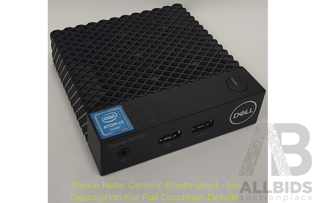 Dell (N10D) Wyse 3040 Intel Atom (x5-Z8350) 1.44GHz-1.92GHz 4-Core CPU Thin Client - Lot of Four