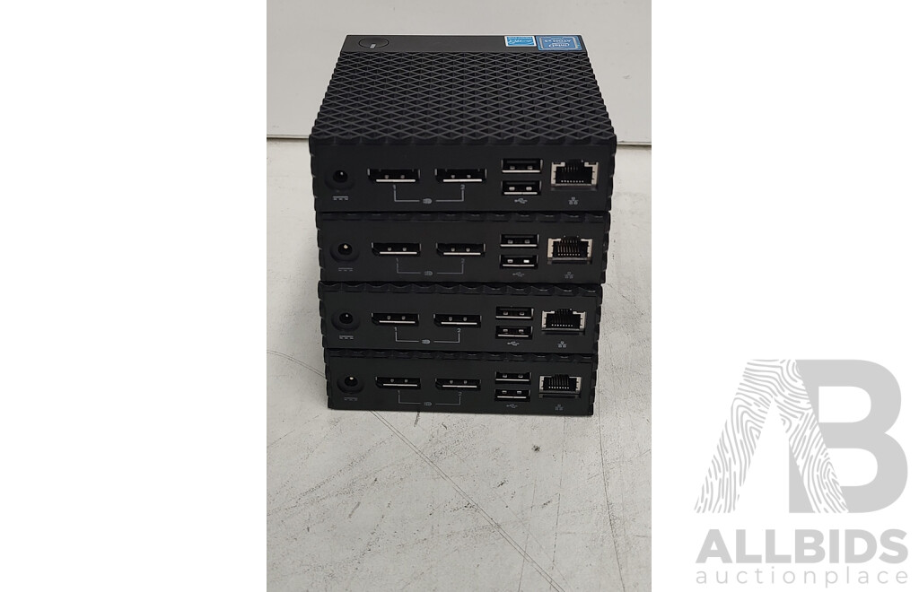 Dell (N10D) Wyse 3040 Intel Atom (x5-Z8350) 1.44GHz-1.92GHz 4-Core CPU Thin Client - Lot of Four