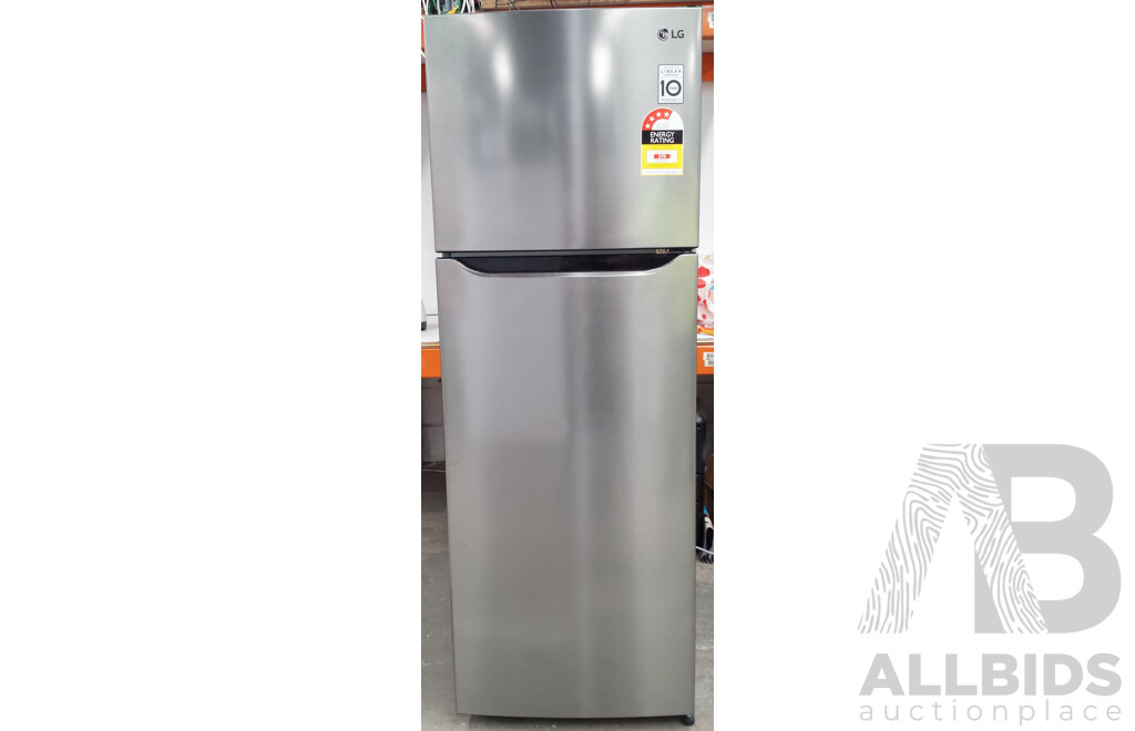 LG  312L Staineless Steel Top Mount Fridge With Door Cooling