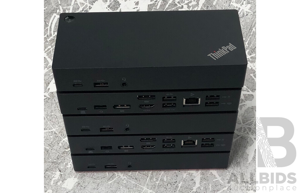 Lenovo (LDC-G2) ThinkPad USB-C Dock (Gen 2) - Lot of Five