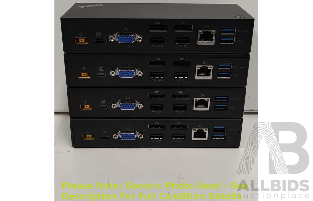 Lenovo (DK1633) ThinkPad USB-C Dock - Lot of Four