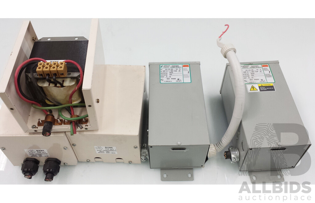 Dyne and Jefferson Electric Transformers - Lot of Five