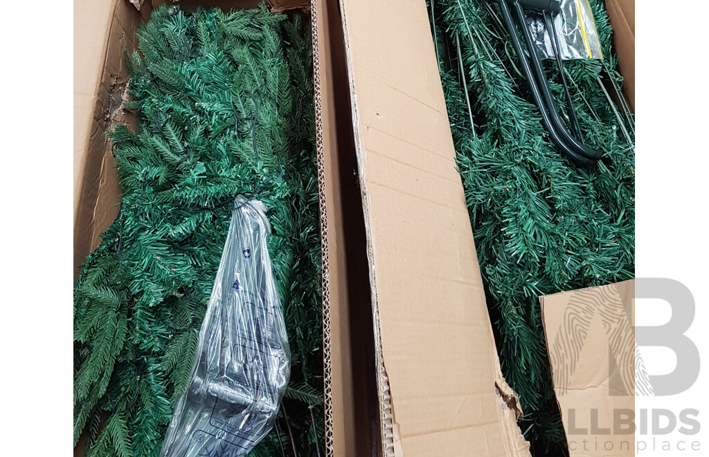 West Avenue 2.1m Prelit Christmas Trees - Lot of 2 - Total ORP $178.00
