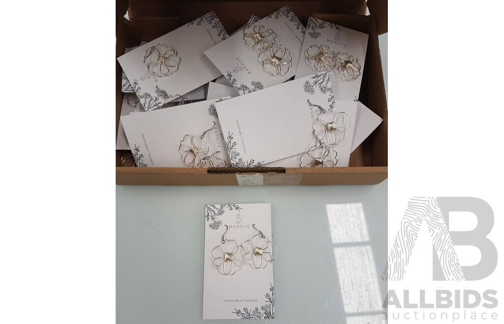 Marniie Daisy Pair Mini Flower Child Earrings (Silver, 20 Earrings in Box) - Total ORP $700.00