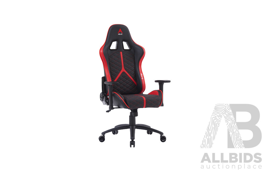 GTR (GTR-AIR6-BB) Air 6 Series Gaming Chair (Black / RED) - ORP $299.95