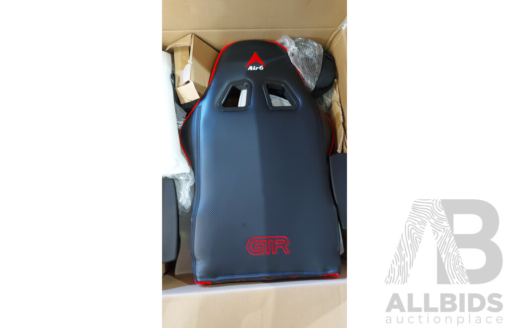 GTR (GTR-AIR6-BB) Air 6 Series Gaming Chair (Black / RED) - ORP $299.95