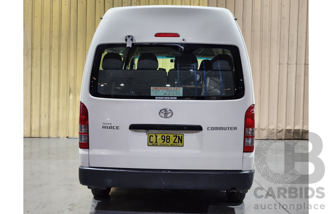 4/2007 Toyota Hiace Commuter KDH223R MY07 Bus White 3.0L Turbo Diesel - 12 Seater