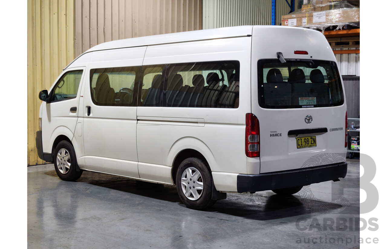 4/2007 Toyota Hiace Commuter KDH223R MY07 Bus White 3.0L Turbo Diesel - 12 Seater