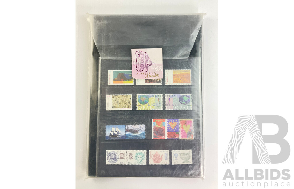 Australian Stamp Albums, The Collection 1995 and 1996, Face Value of Stamps $88 (2)