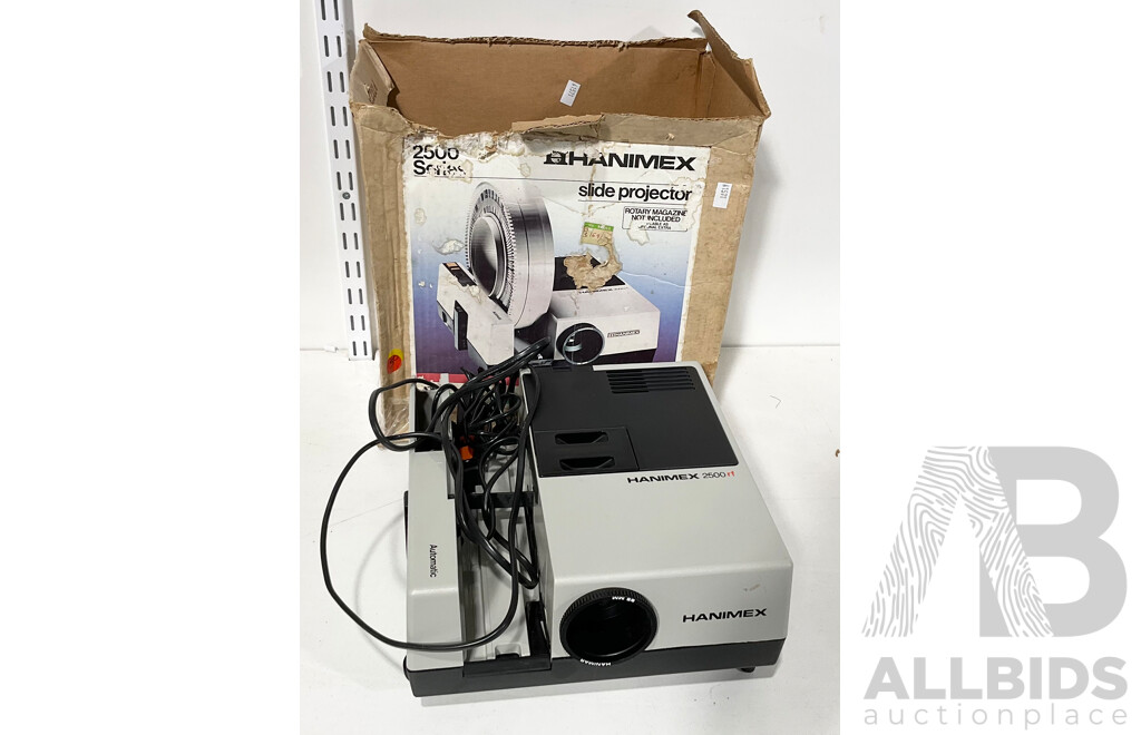 Hanimex 2500 Rf Series Slide Projector in Original Box