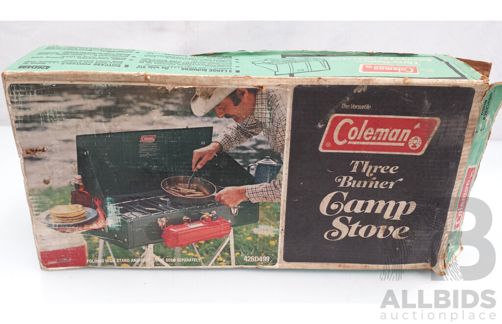 Vintage Coleman Three Burner Camp Stove