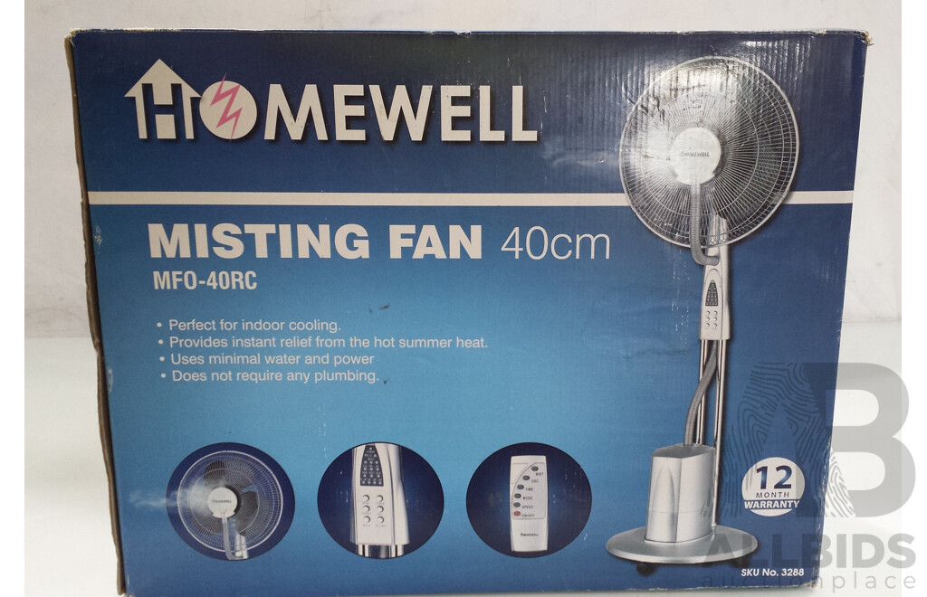 Homewell 40cm Misting Fan - New