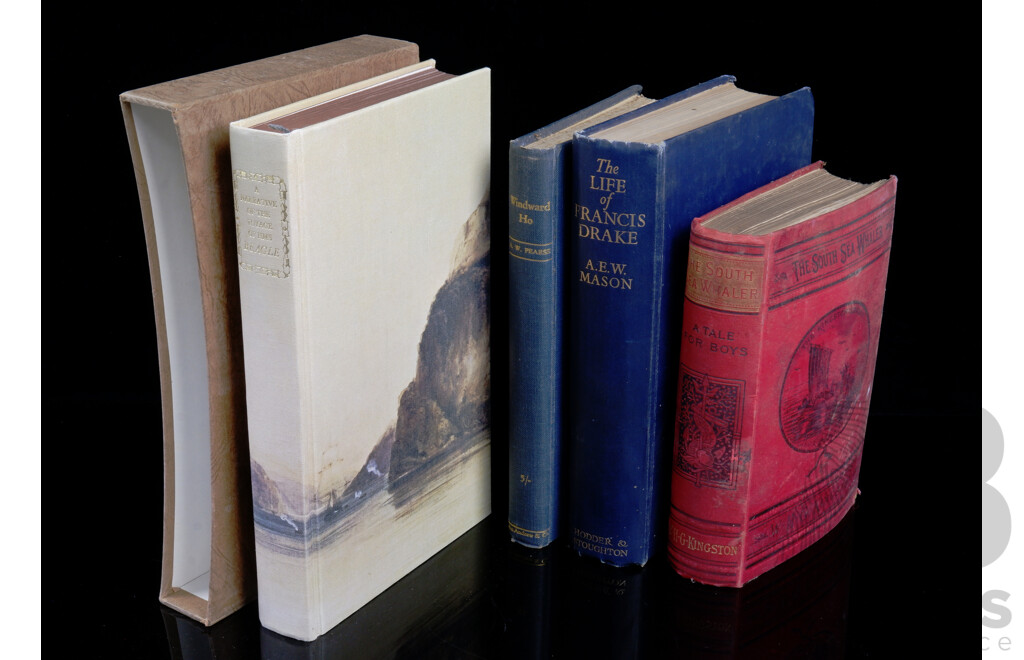 Four Books Relating to Exploration Including South Sea Whaler, 1998, A Narative of the Voyage of HMS Beagle, Folio Society and More