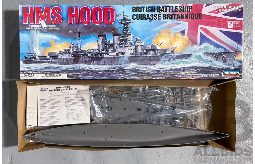 HMS Hood Model in Original Box by Lindberg