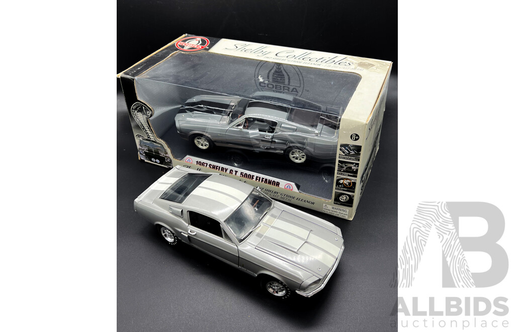 Shelby Collectibles 1:18 1967 Die Cast Shelby GT500E Eleanor in Box  and ETRLGT 350 Ford Mustang