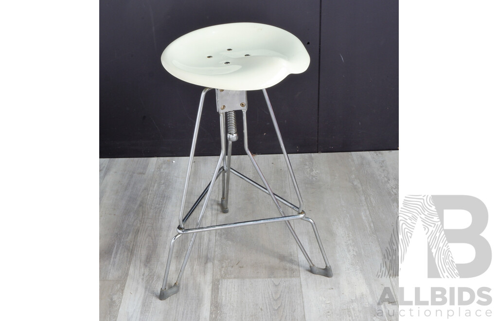 A Vintage Clipper II Chrome Steal Bar Stool Designed by Yasa Sasamoto for  Dulton & Co.