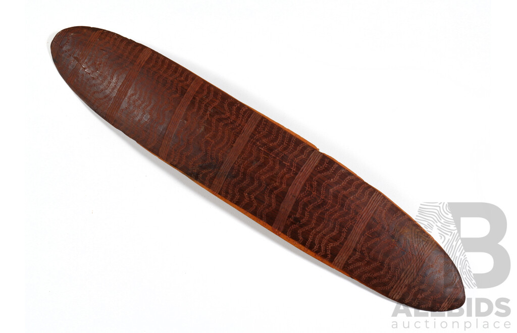 Vintage Western Australian Engraved Mulga Wood Shield