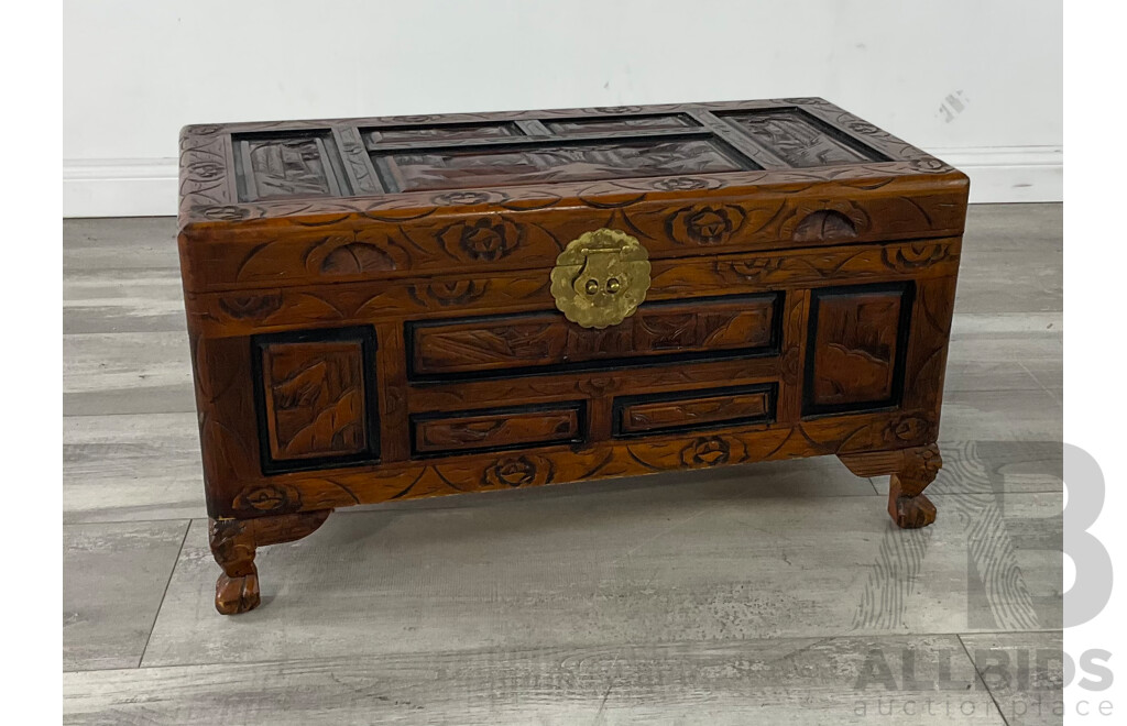 Small Carved Camphor Chest