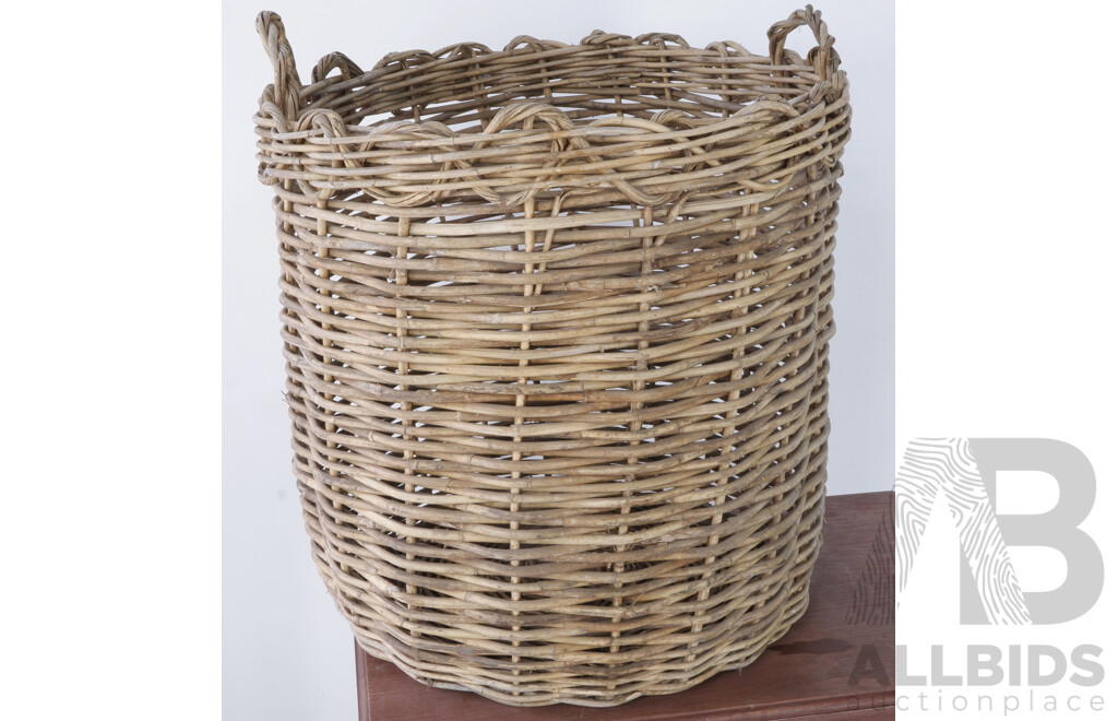 Large Vintage Wool Basket