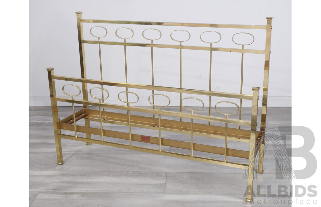 Vintage Brass King Single Bed Ends
