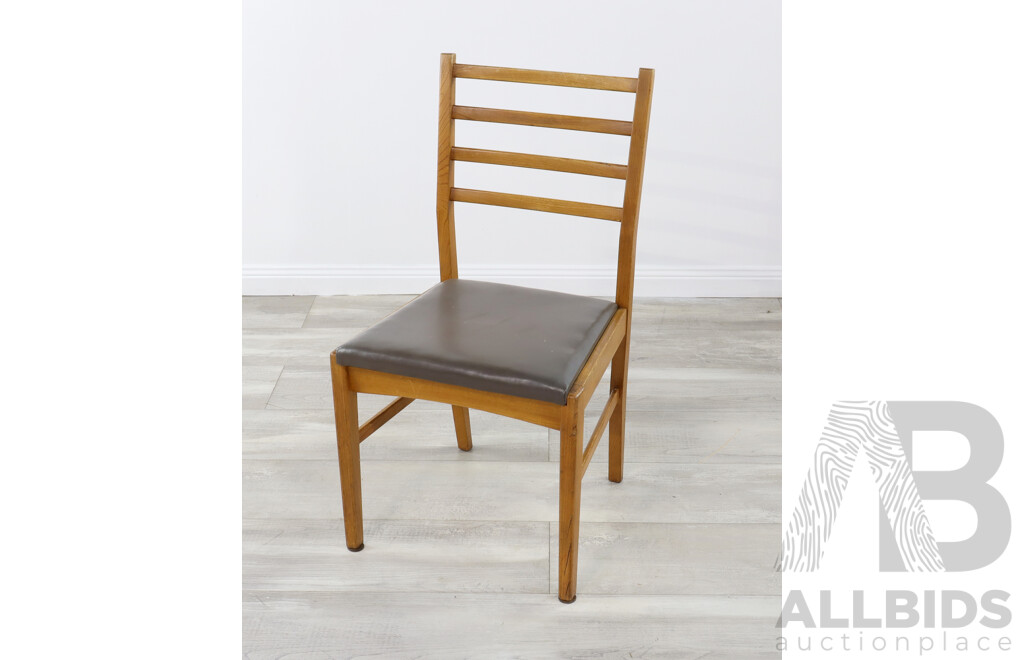 Vintage ANU Design School Mountain Ash Upholstered Drop-in Seta Desk Chair